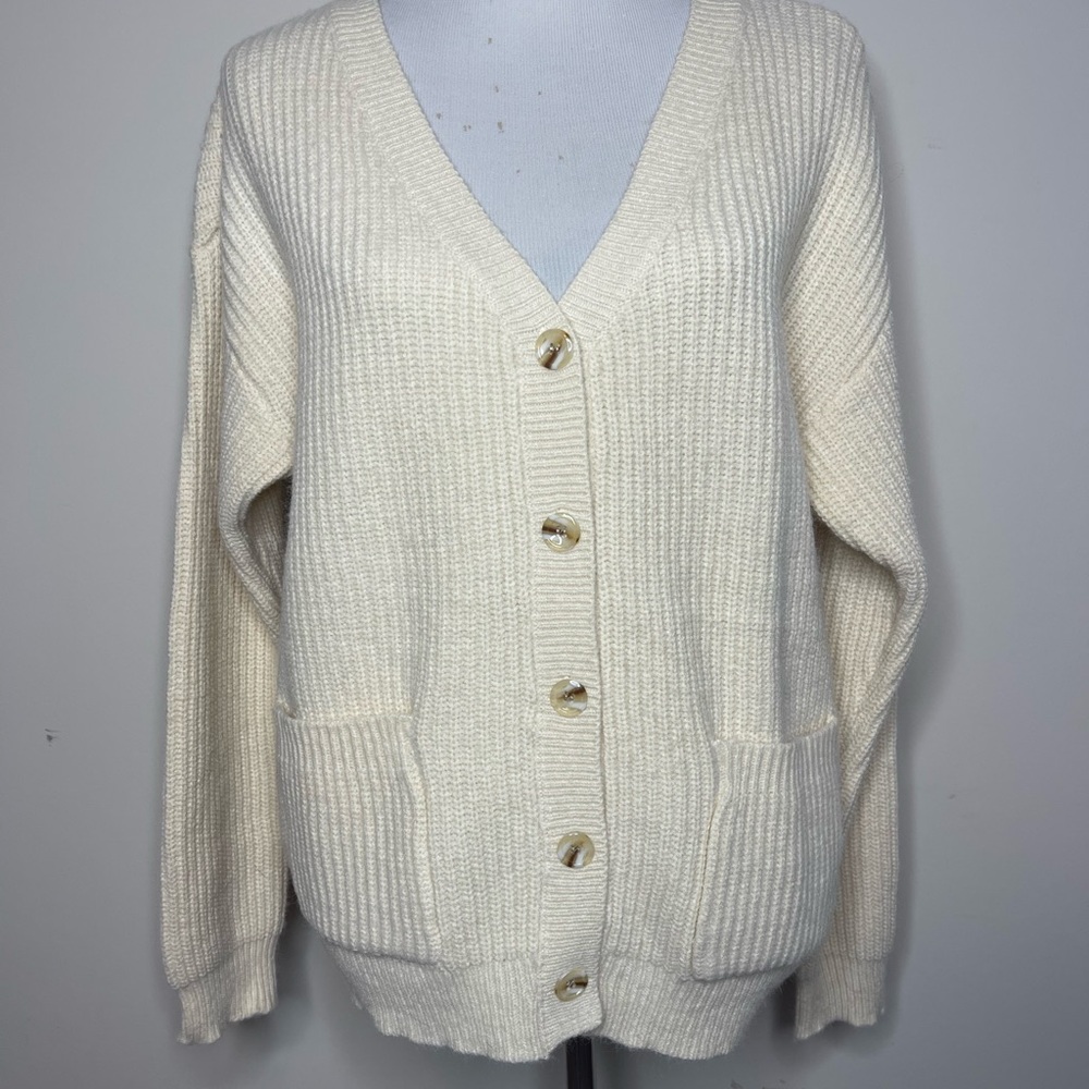 LuLaRoe Cream Chunky Knit Cardigan